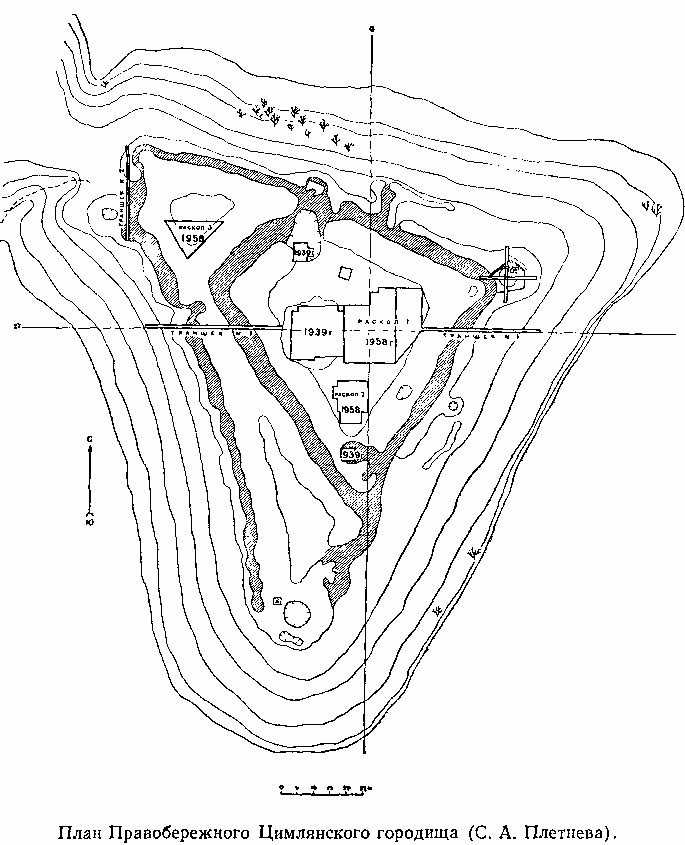 Карта  7. Схематический план Саркела