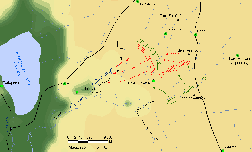 Схема сражения при Йармуке  (38,0 Kbytes)